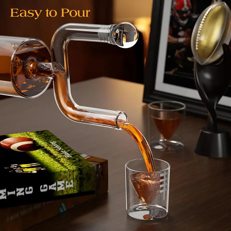Football Field Goal Whiskey Decanter Set