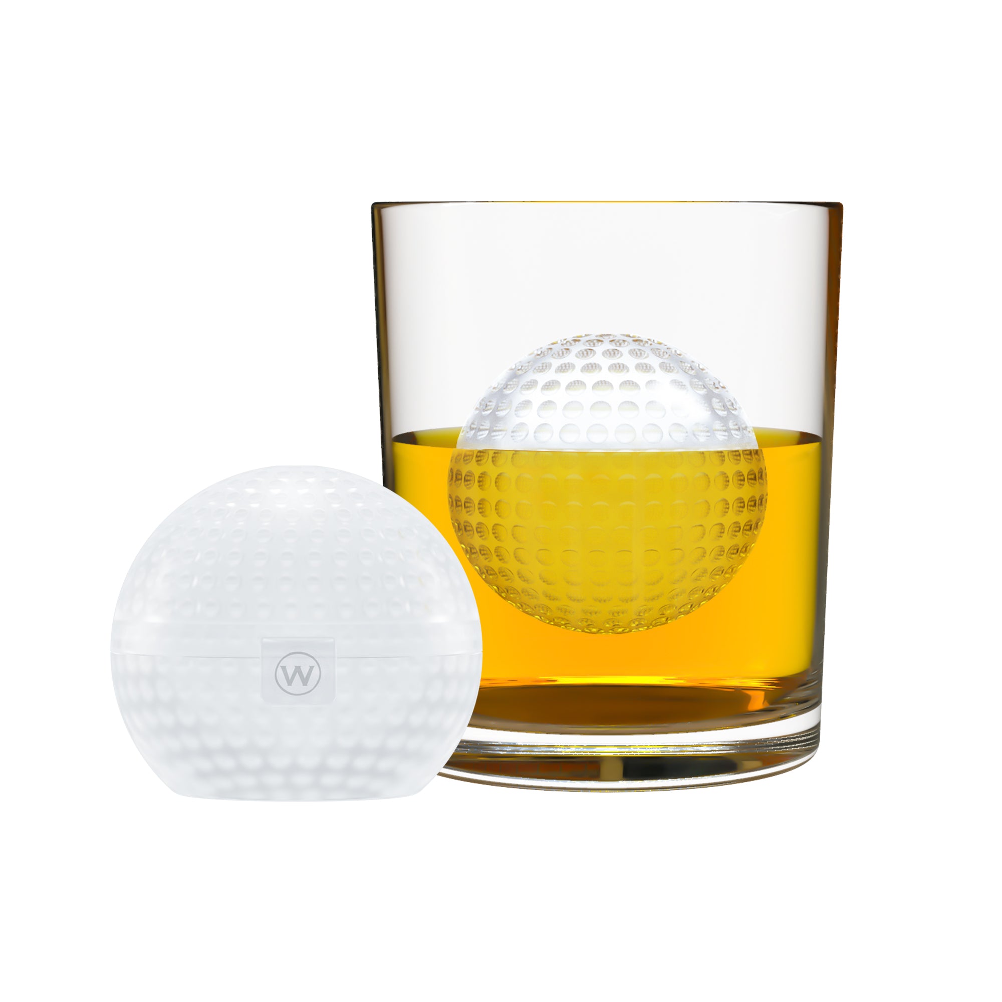 ACOOKEE Novelty Golf Ball Ice Maker Mold Set of 2, Funny Golf Gifts for Men  Golfers, 2.5 Large Sphere Round Ice Cube Molds for Whiskey, Bourbon