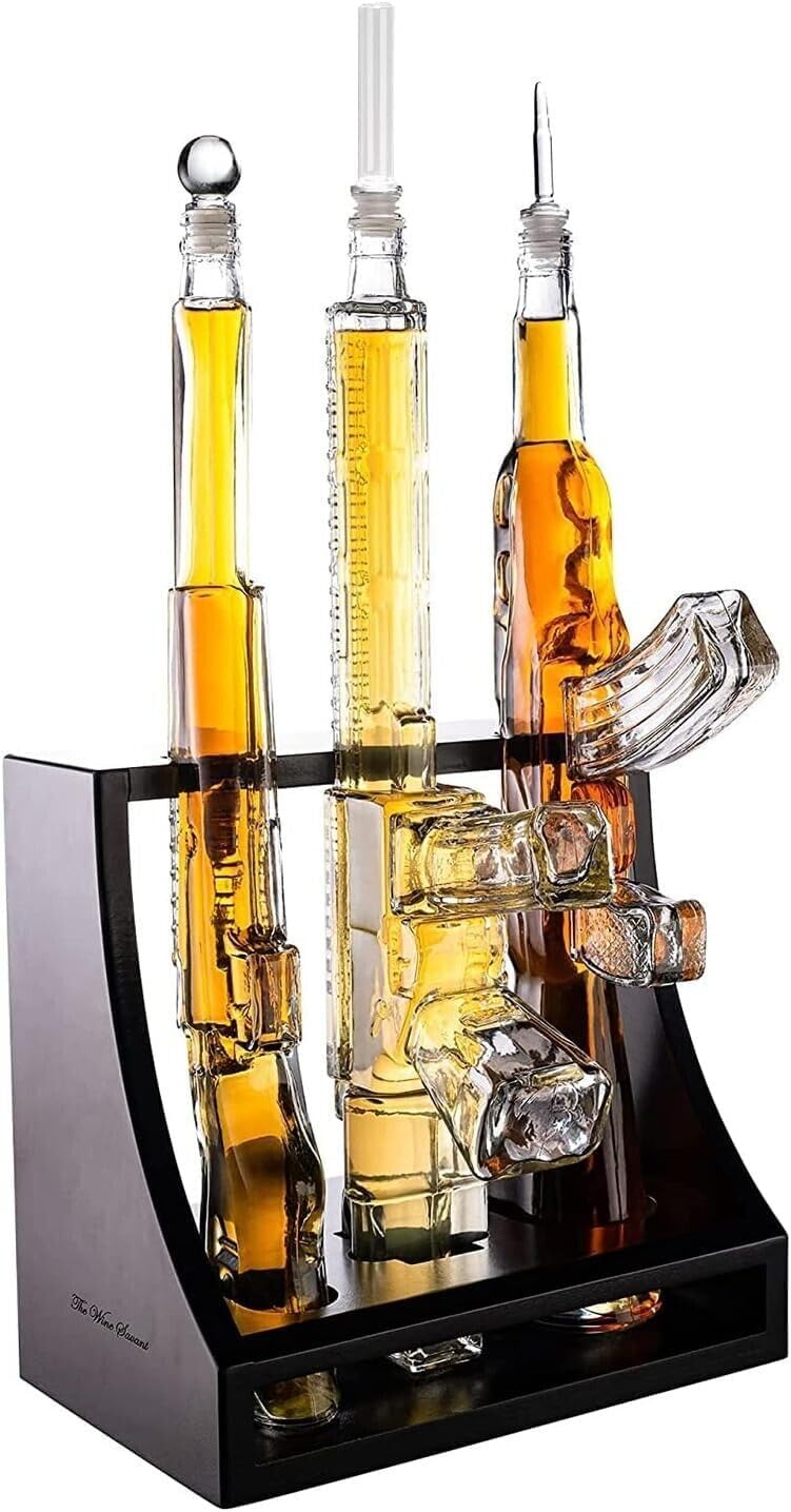 Triple Gun Whiskey Decanter Set