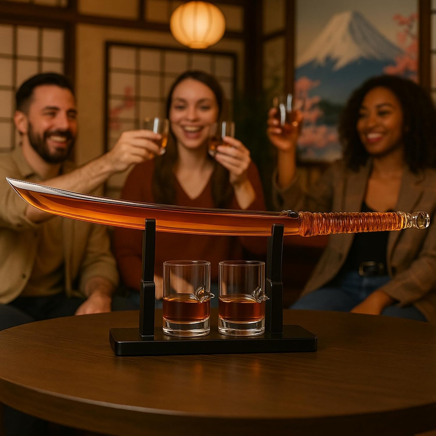 Samurai Sword Whiskey Decanter Set