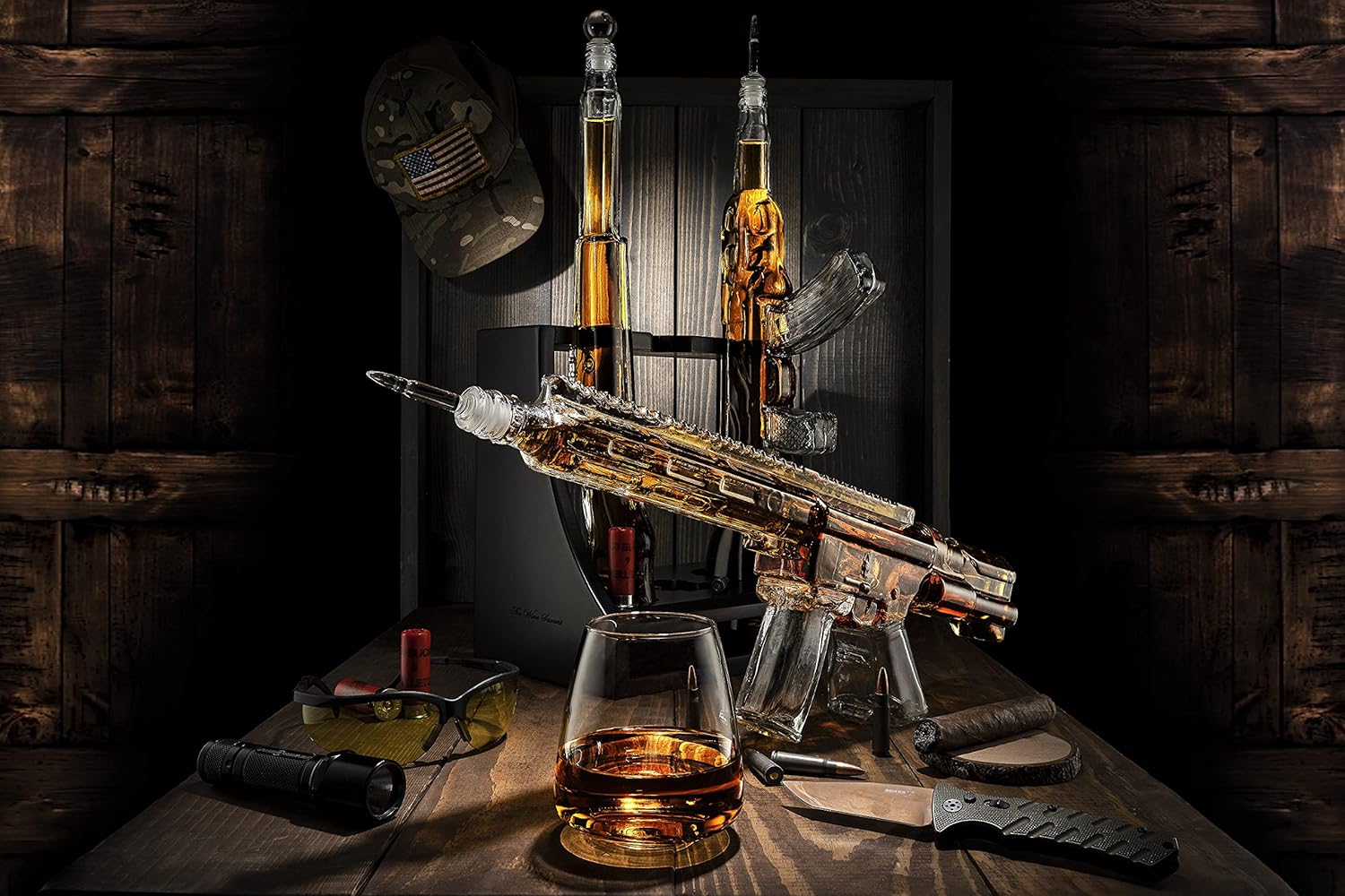 Triple Gun Whiskey Decanter Set