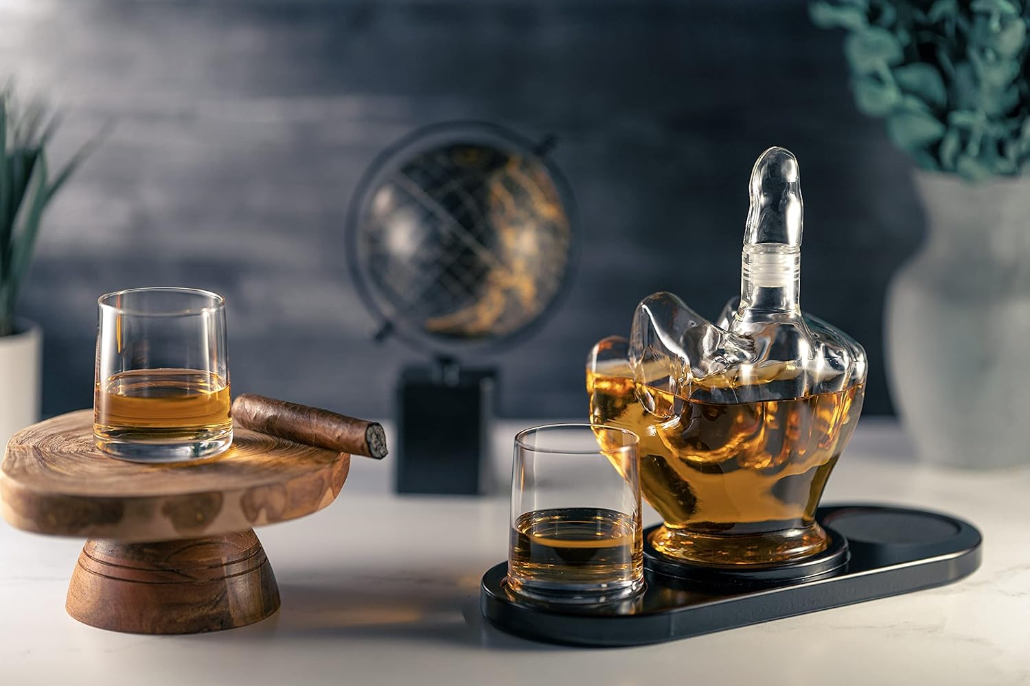 Middle Finger Whiskey Decanter Set
