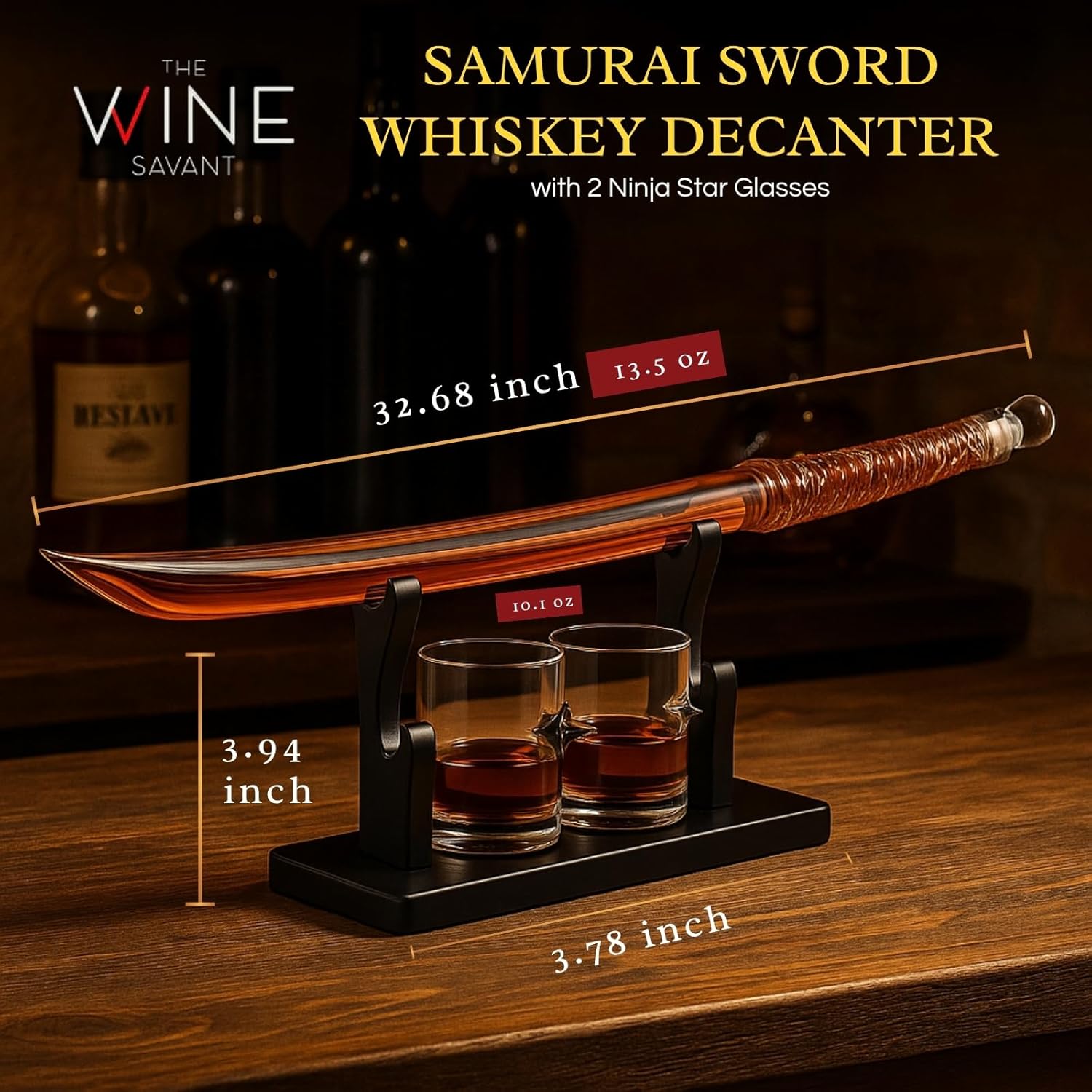 Samurai Sword Whiskey Decanter Set