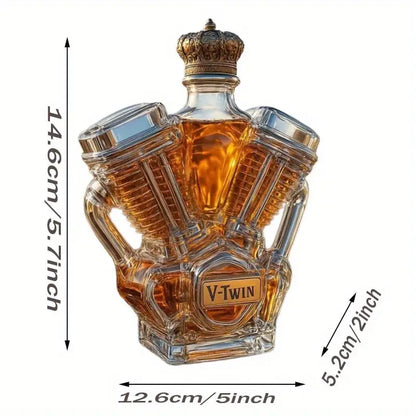 Vintage Motorcycle Engine Whiskey Decanter