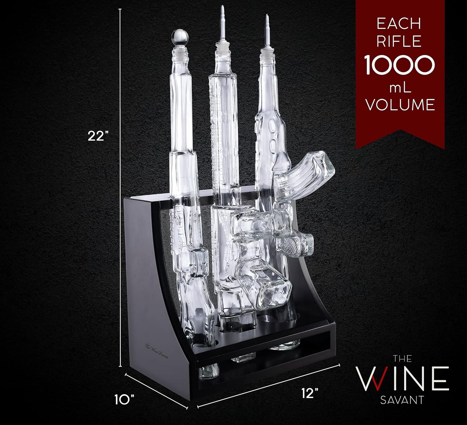 Triple Gun Whiskey Decanter Set