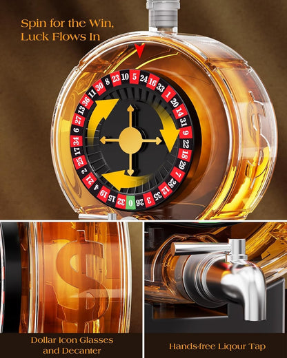 Roulette Whiskey Decanter Set