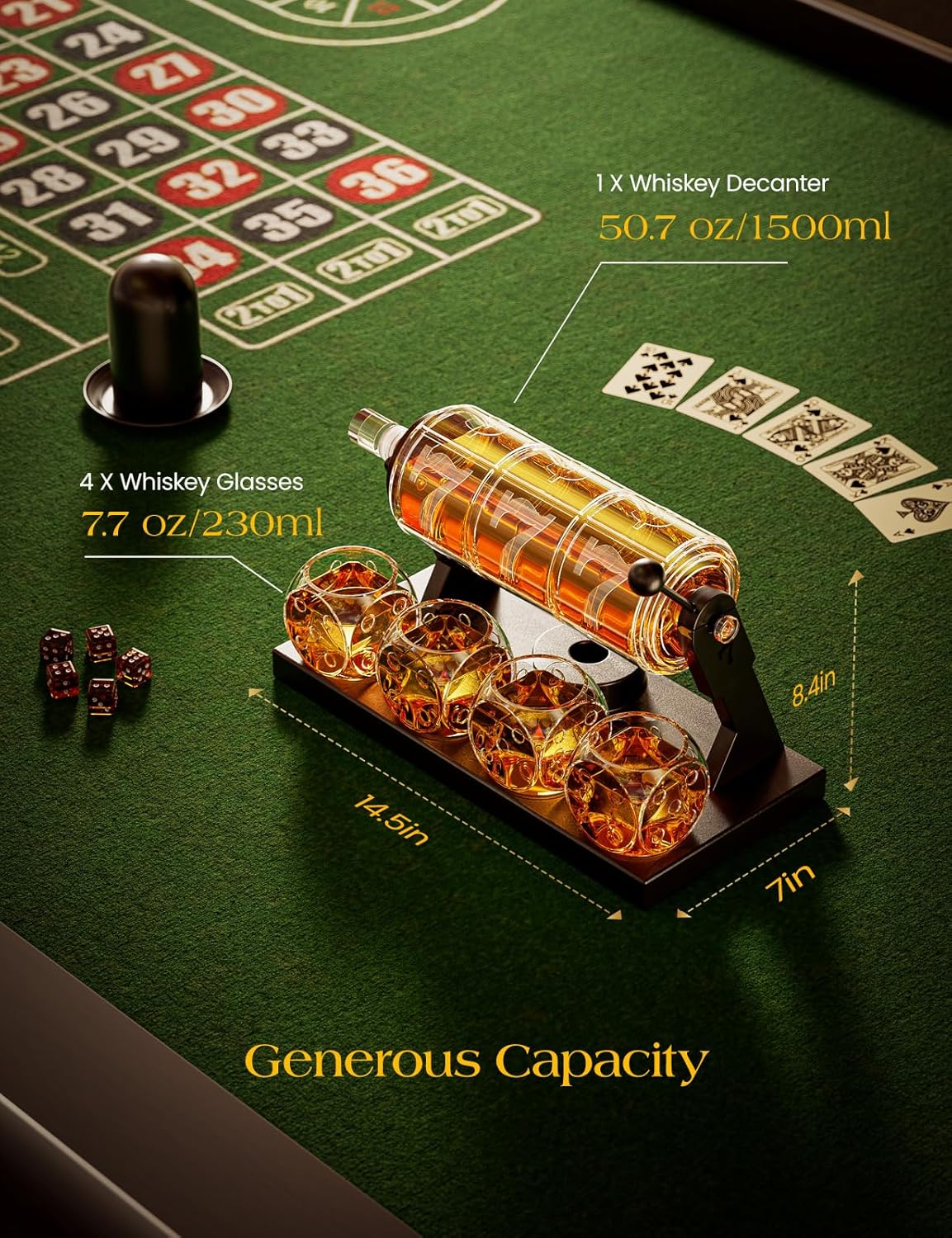 Slot Machine Whiskey Decanter Set