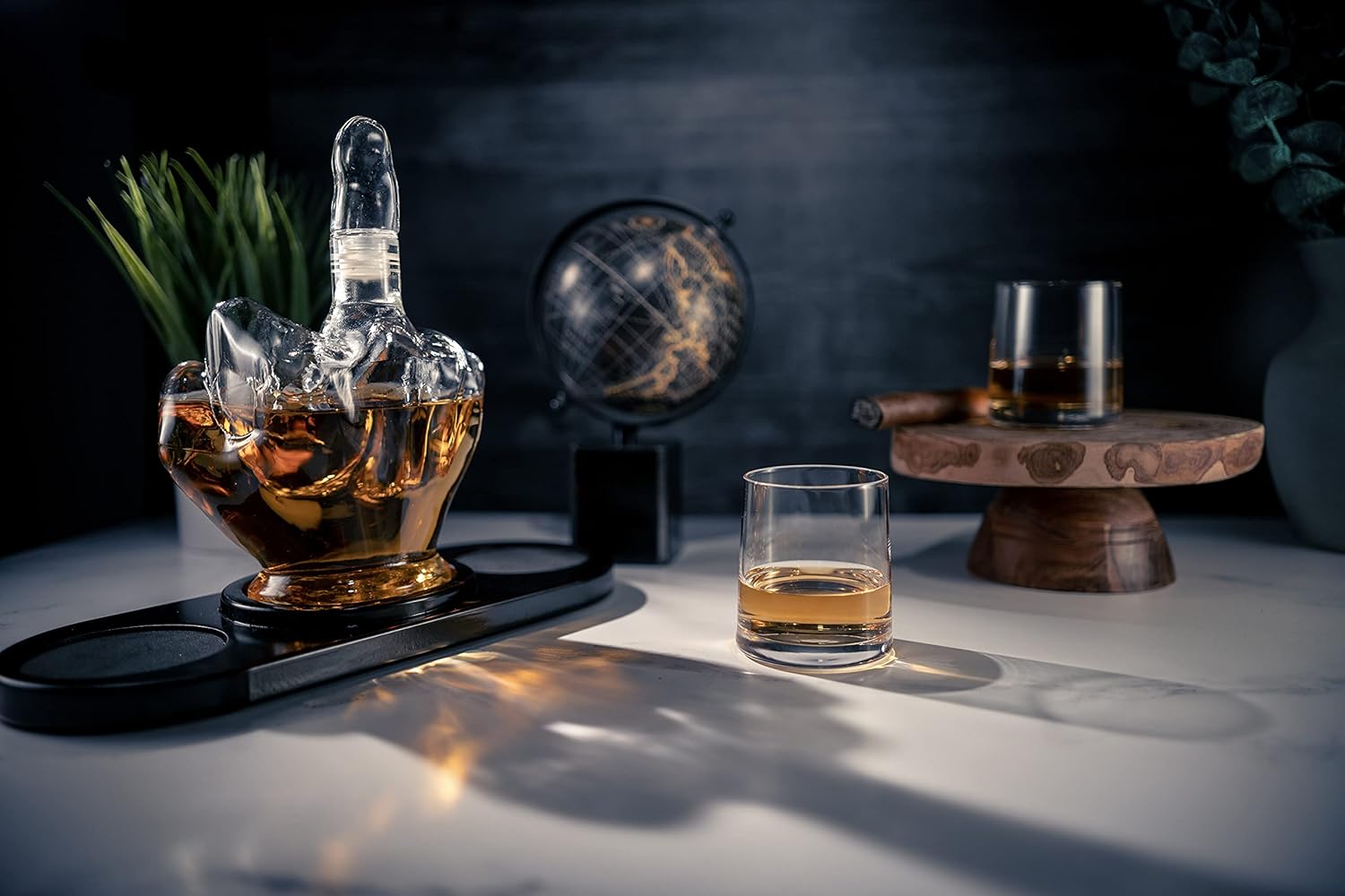 Middle Finger Whiskey Decanter Set