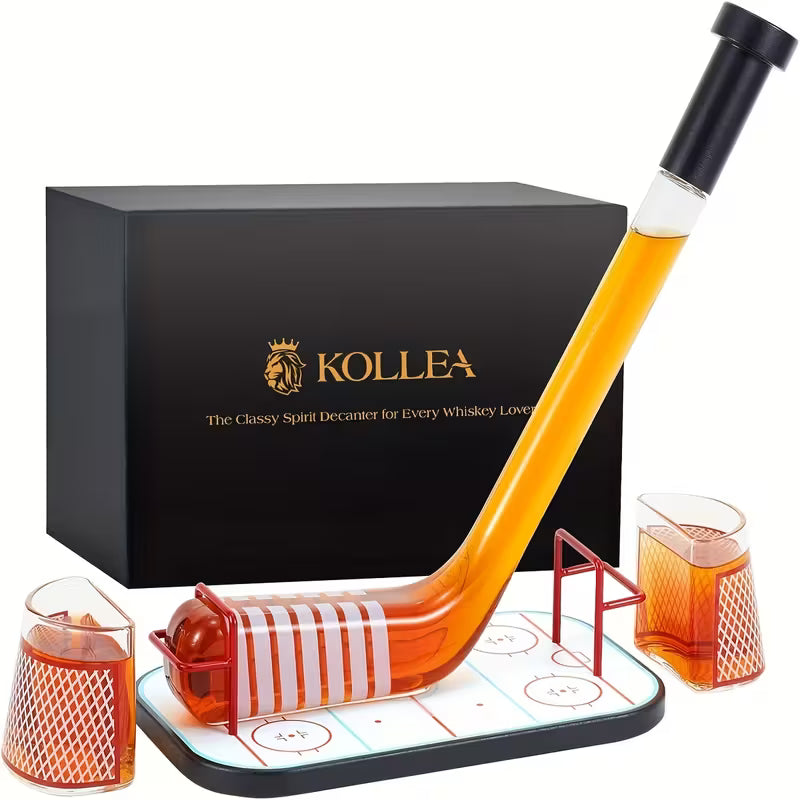 Ice Hockey Whiskey Decanter Set