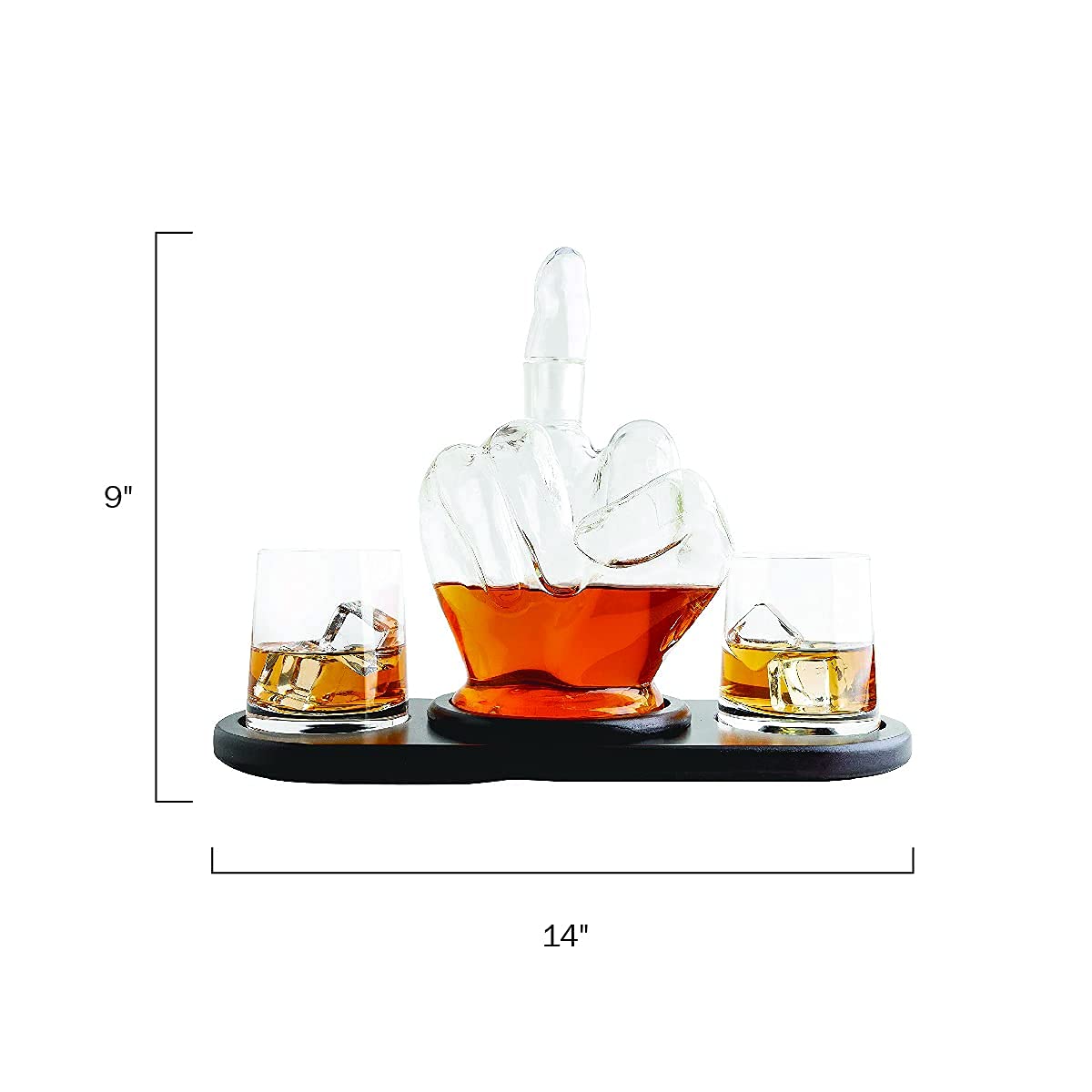 Middle Finger Whiskey Decanter Set