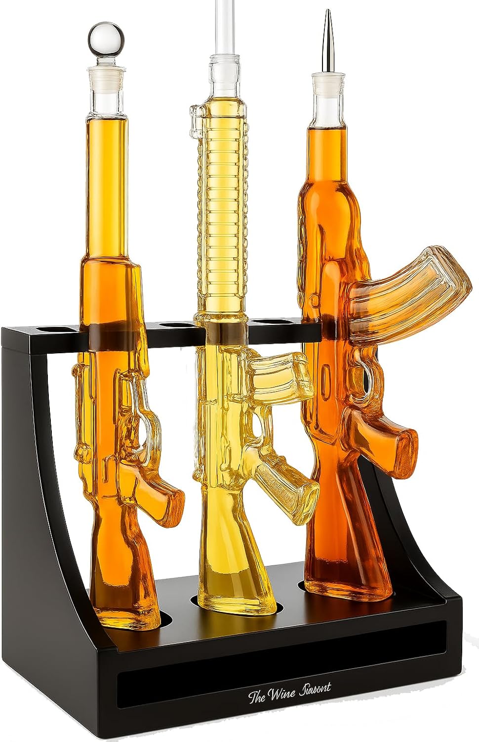 Triple Gun Whiskey Decanter Set