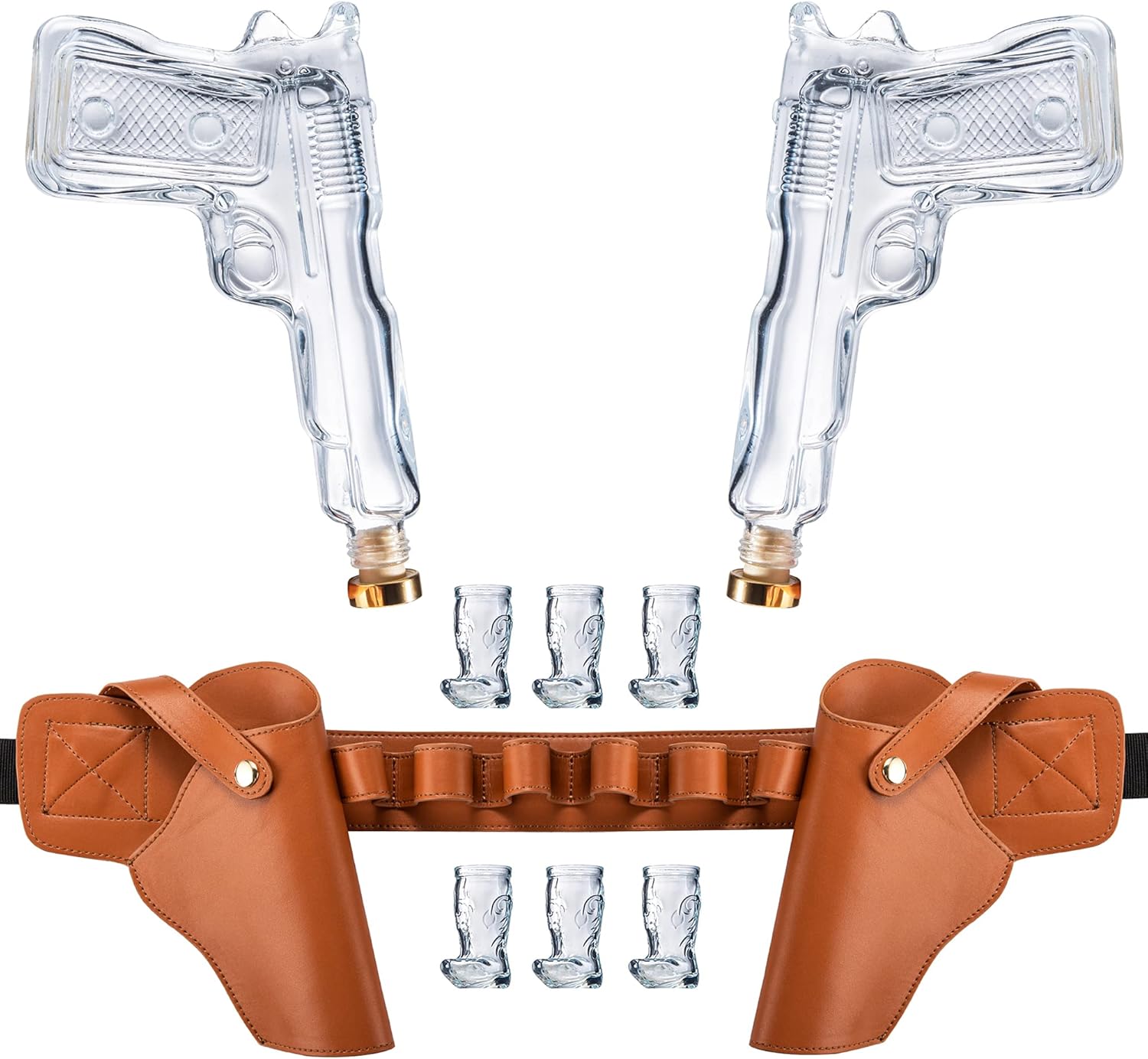 Pistol & Shot Glass Decanter Set