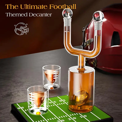 Football Field Goal Whiskey Decanter Set