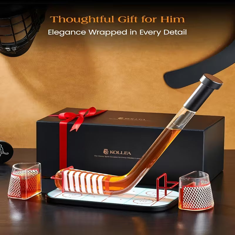 Ice Hockey Whiskey Decanter Set