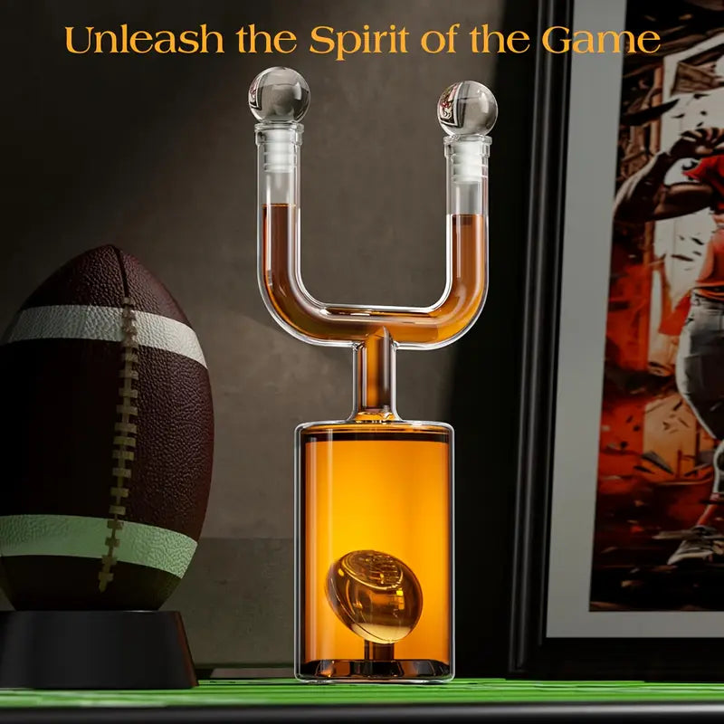 Football Field Goal Whiskey Decanter Set