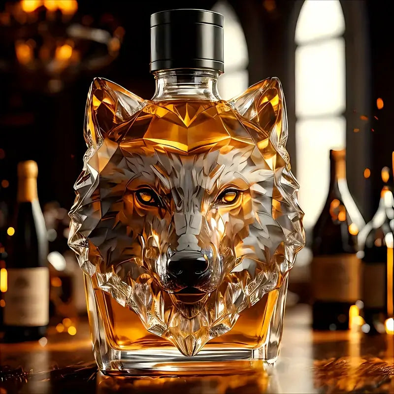Wolf Head Whiskey Decanter