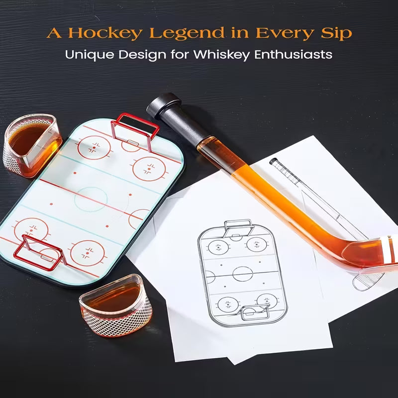 Ice Hockey Whiskey Decanter Set