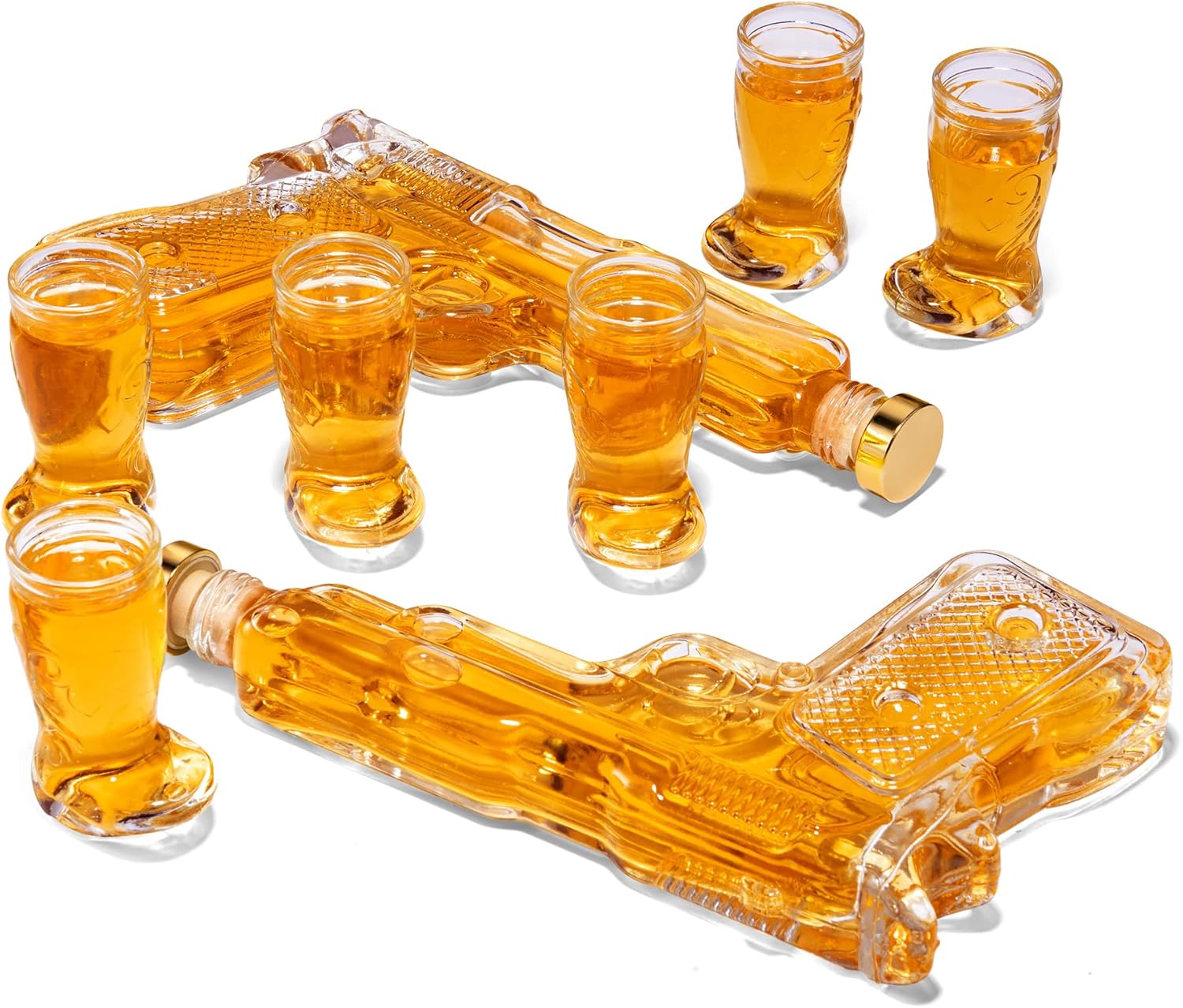 Pistol & Shot Glass Decanter Set