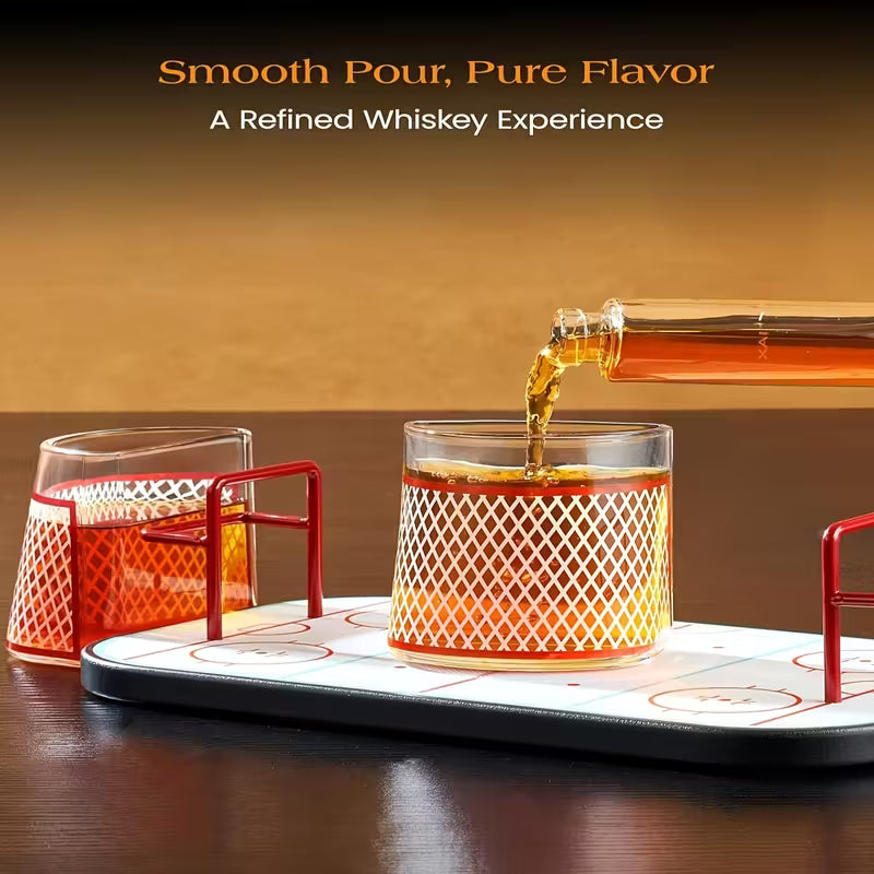 Ice Hockey Whiskey Decanter Set