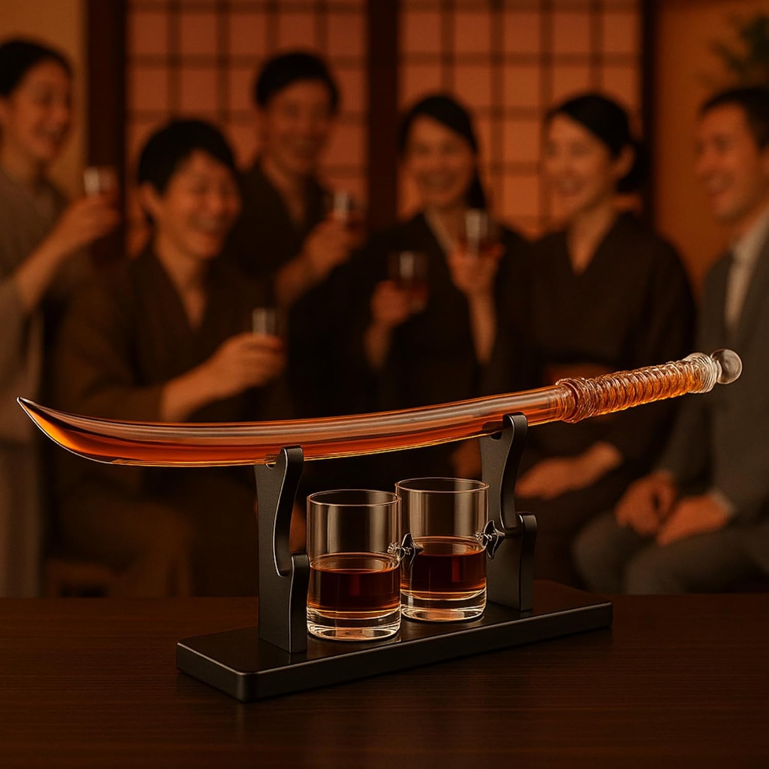 Samurai Sword Whiskey Decanter Set