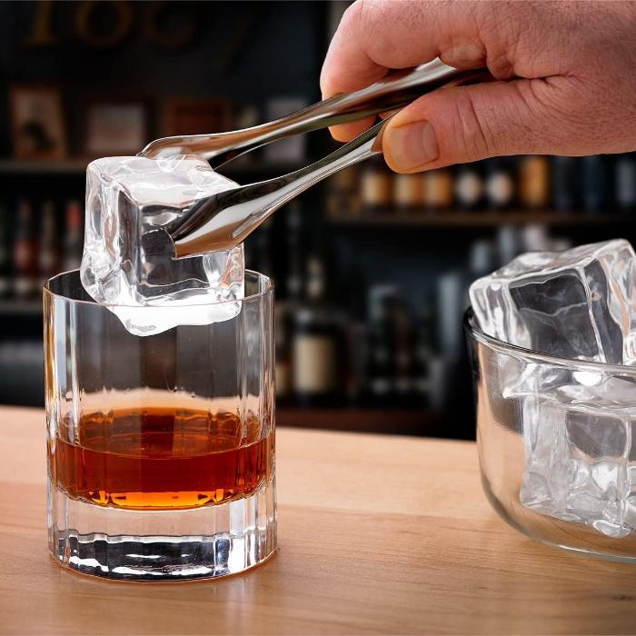 Jumbo Ice Ball and Cube Tongs - The Whiskey Ball