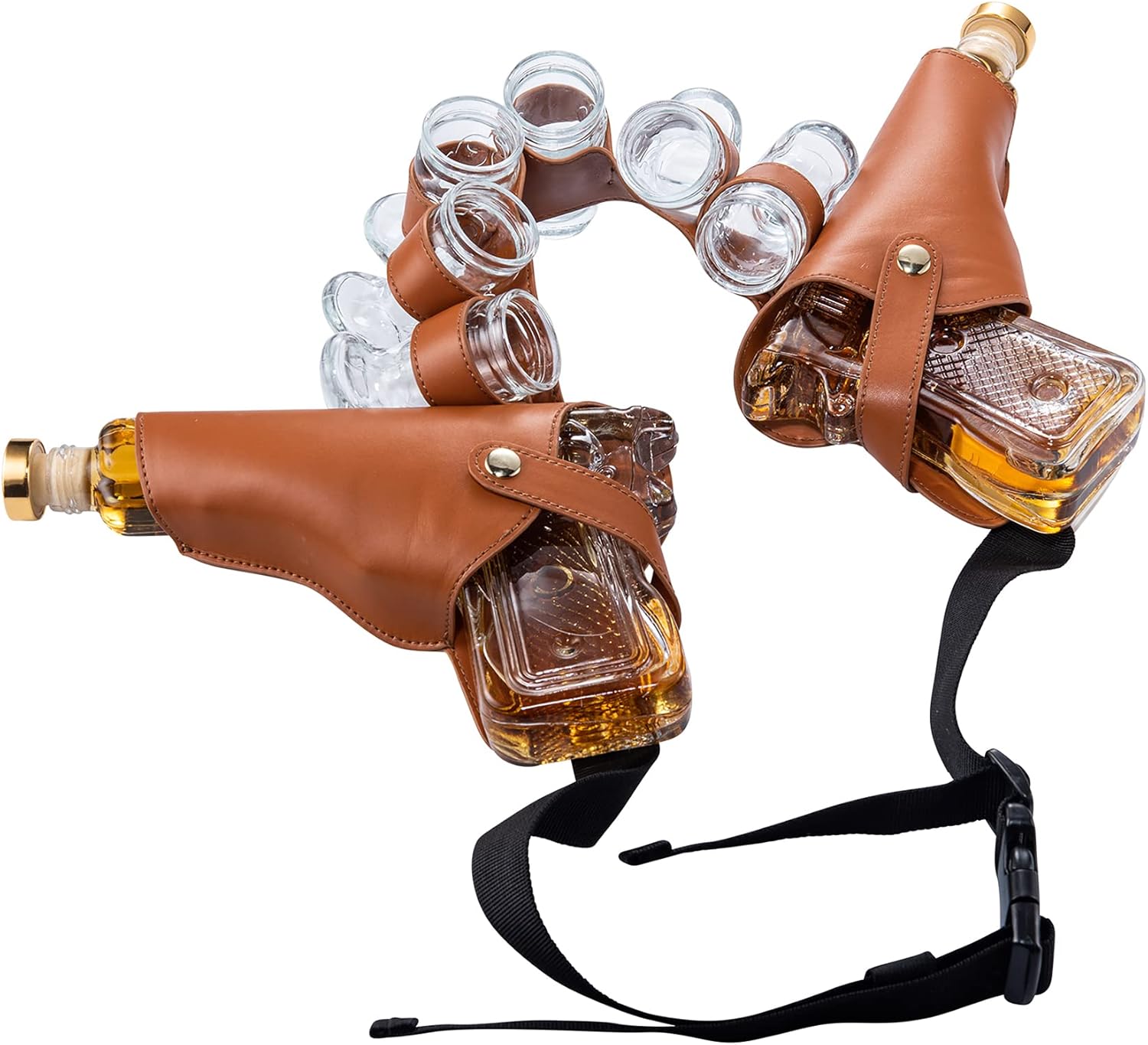 Pistol & Shot Glass Decanter Set