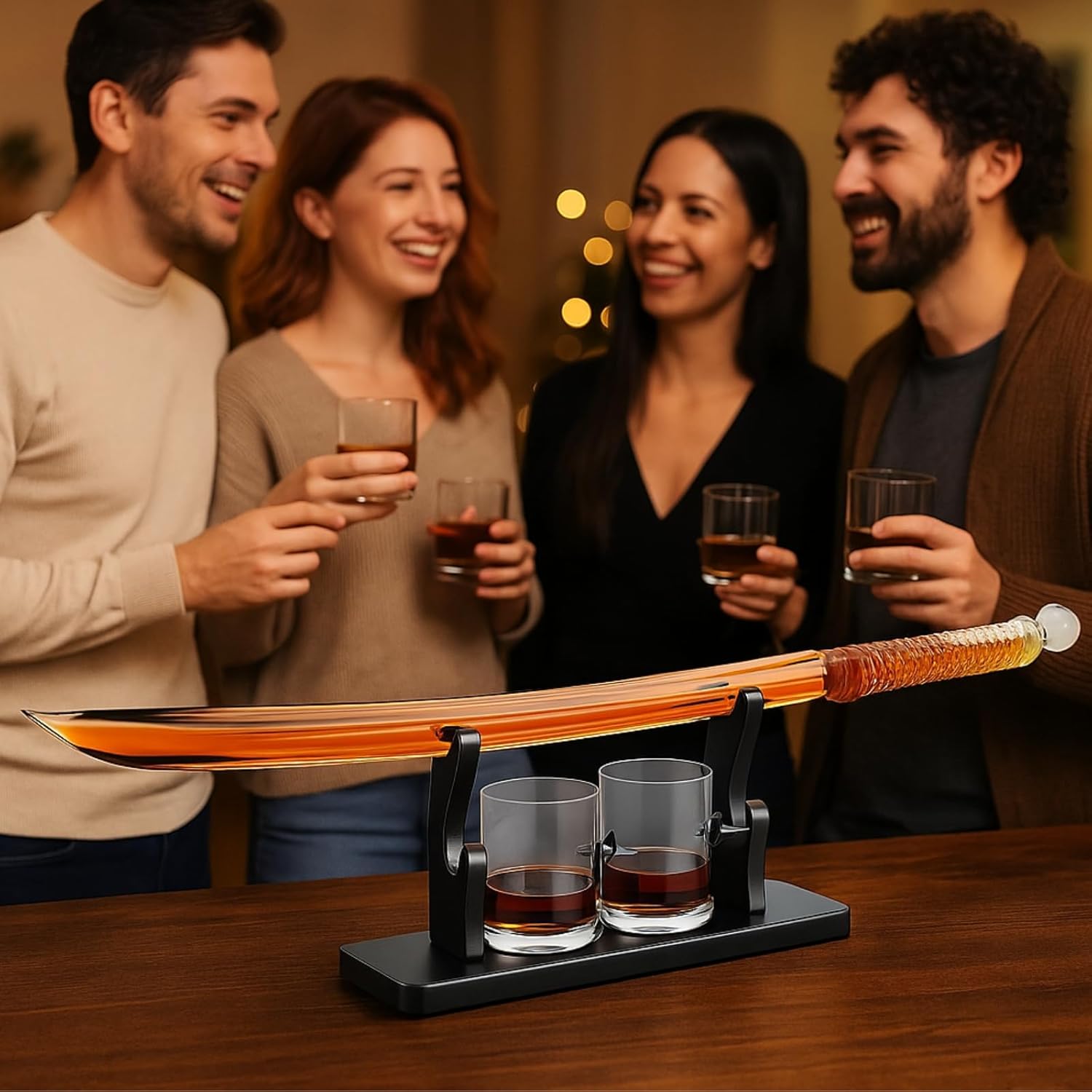 Samurai Sword Whiskey Decanter Set