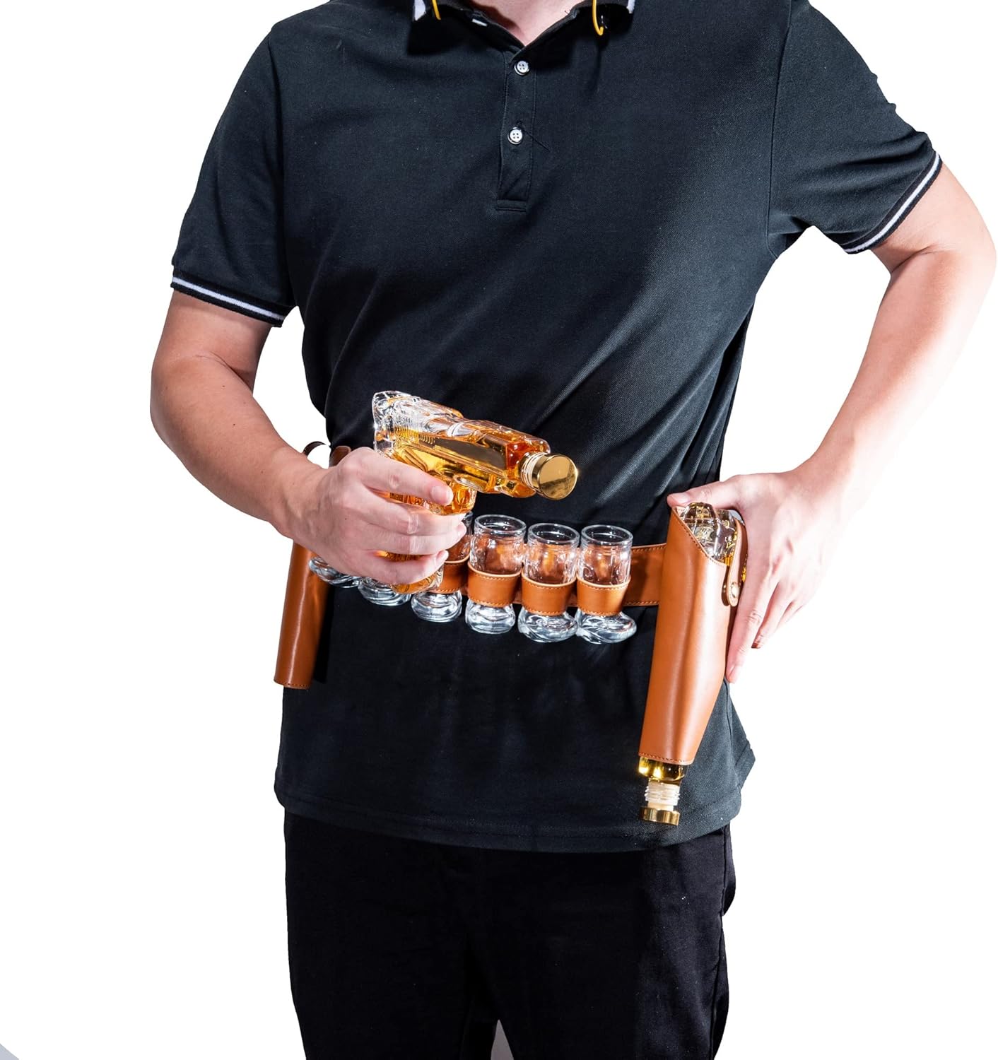 Pistol & Shot Glass Decanter Set