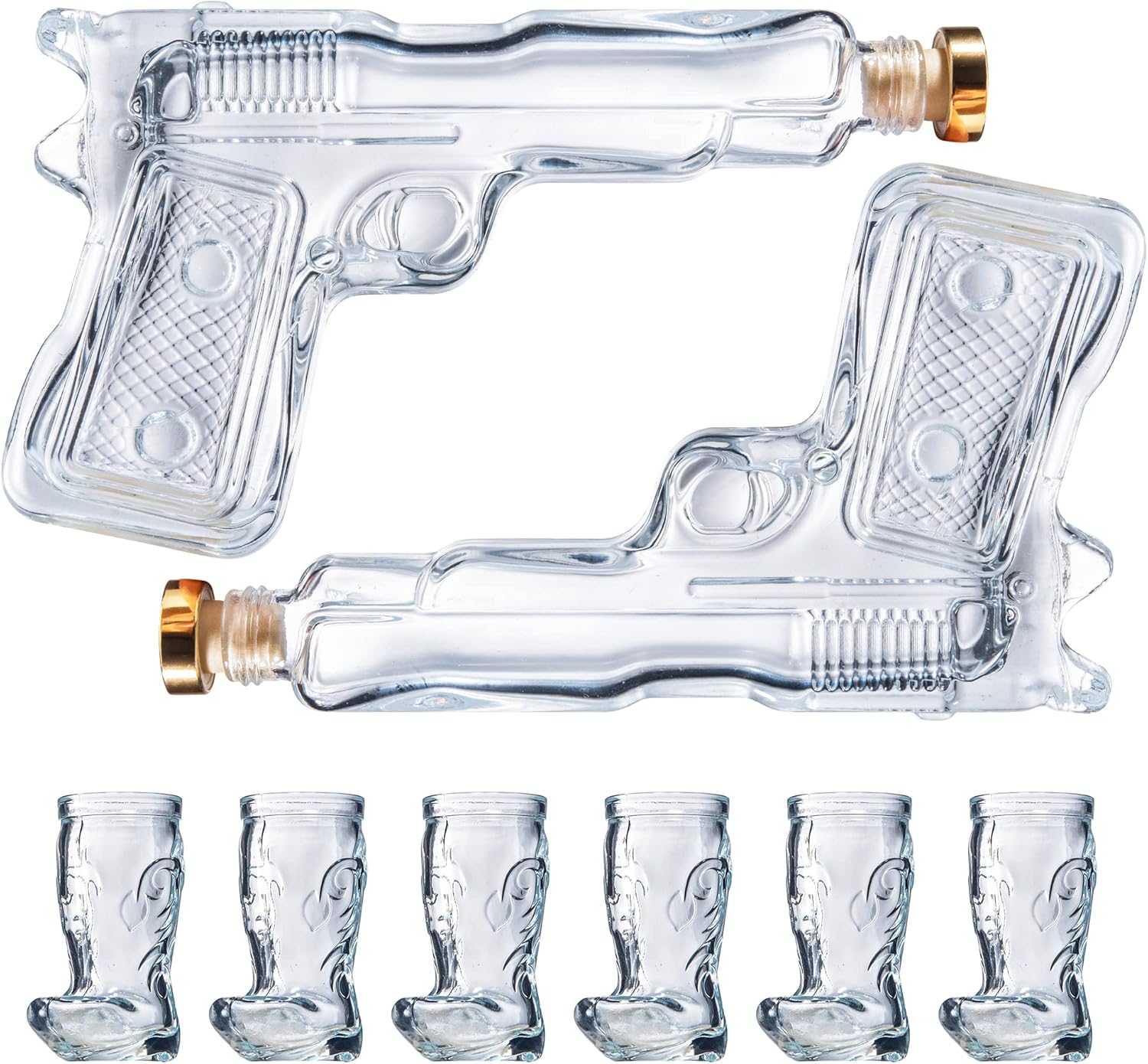 Pistol & Shot Glass Decanter Set