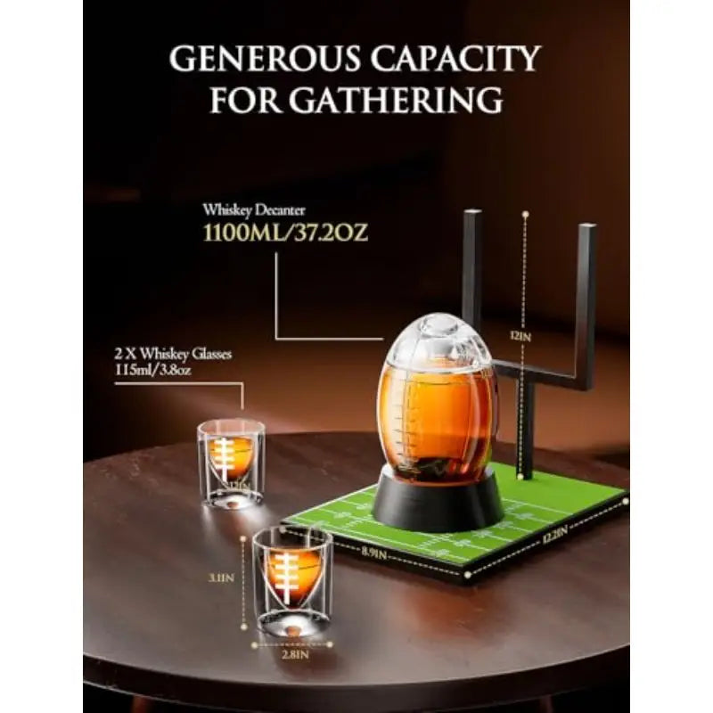 Football Whiskey Decanter Set