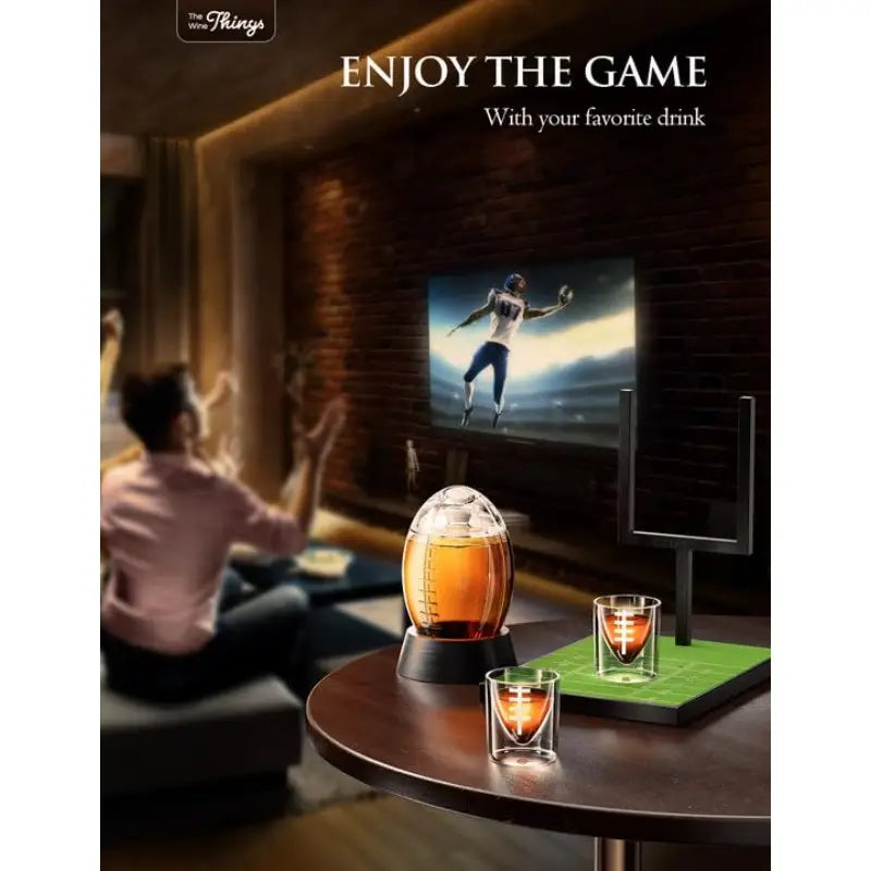 Football Whiskey Decanter Set