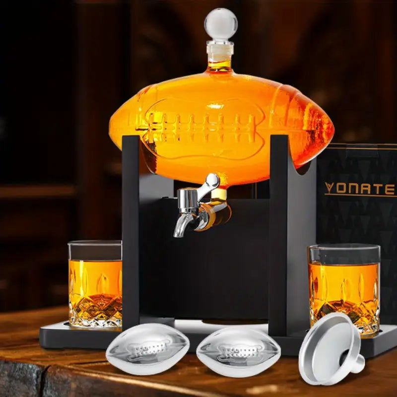 Football Whiskey Decanter With Dispenser