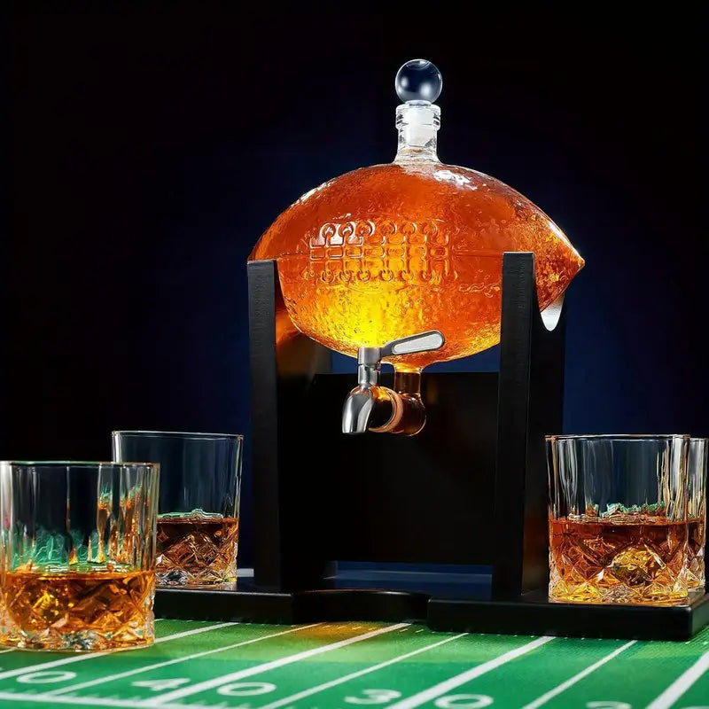 Football Whiskey Decanter With Dispenser