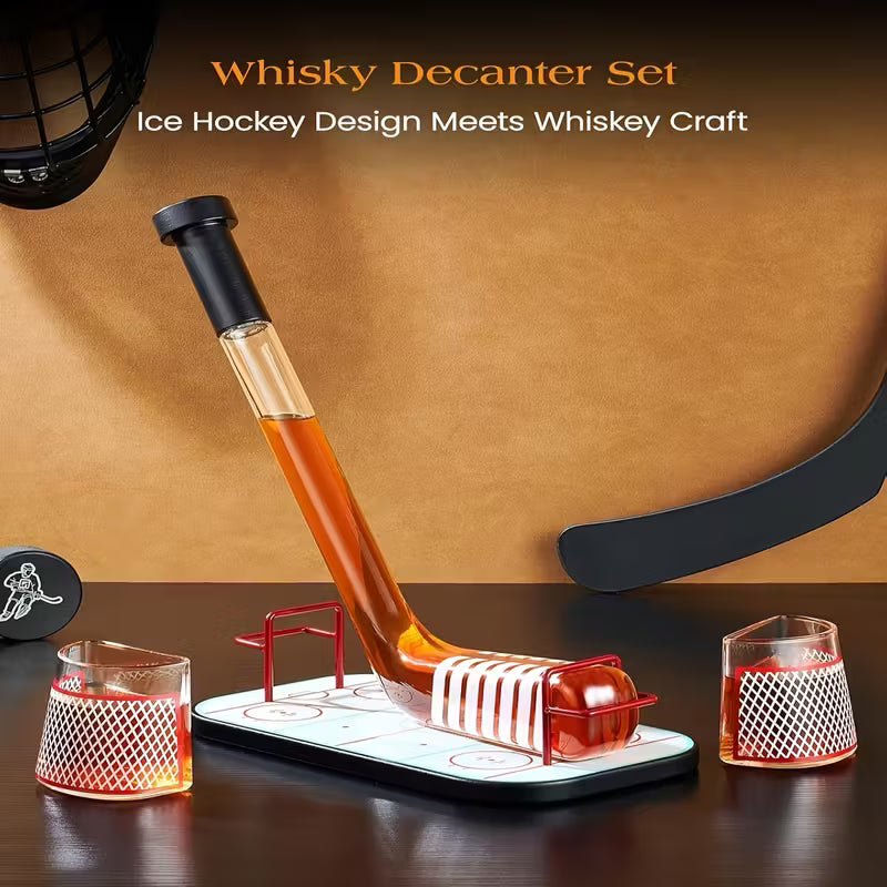 Ice Hockey Whiskey Decanter Set