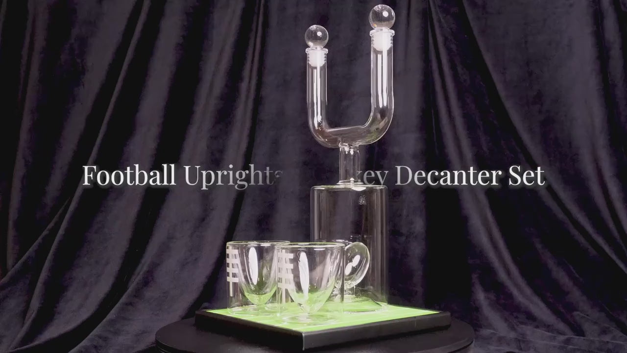 Football Field Goal Whiskey Decanter Set