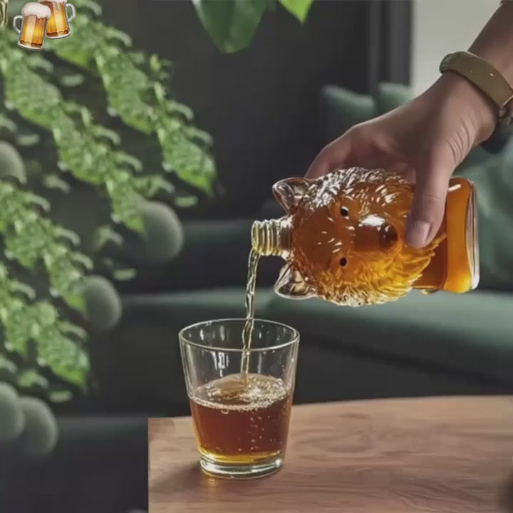 Wolf Head Whiskey Decanter