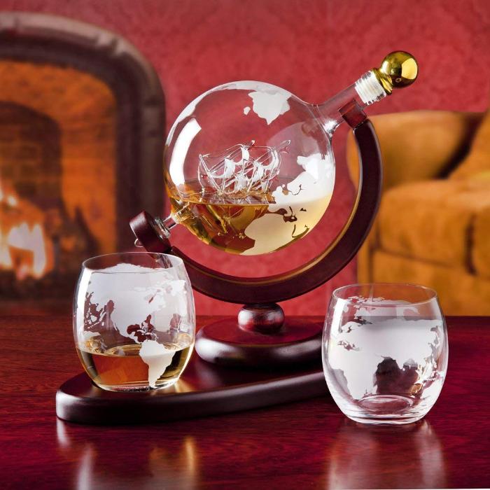 The Globe Decanter Set - The Whiskey Ball